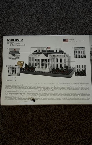 New Wange Bricks Box Set The White House Sealed Boxed - Picture 3 of 9