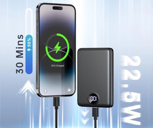 Power Bank, Portable Charger 22.5W, 15000mAh USB C Input & Output, PD 3.0 QC3.0 - Zdjęcie 2 z 7