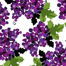 1 Yd Michael Miller Grapes   Cotton Fabric Fruit Novelty Jane Dixon Bolt End 