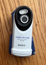 Sony Cyber-shot DSC-U60 Vintage Waterproof Digital Camera. AAA battery powered.
