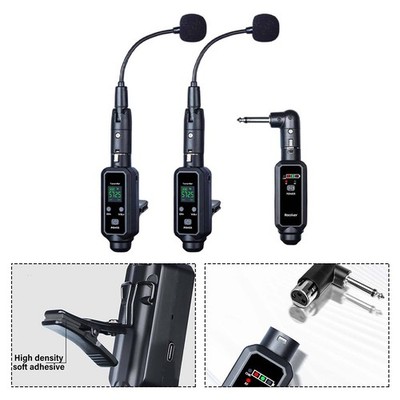 UHF kabelloses Instrumentenmikrofon für Saxophon Erhu Trompete 6-8H Dauereinsat
