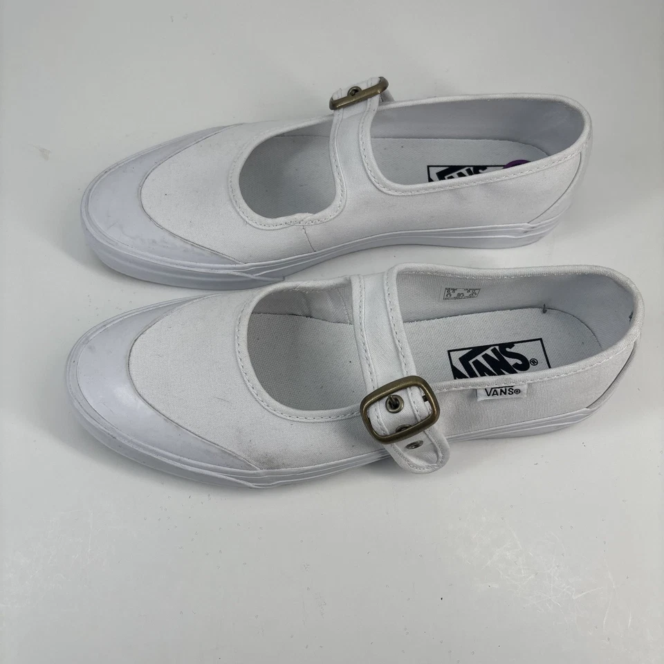 Vans Mary Jane Mujer’s US 8 / Hombre’s US 6.5 Verdadero Blanco Sin Cordones Tenis Informales Foto 4 de 4
