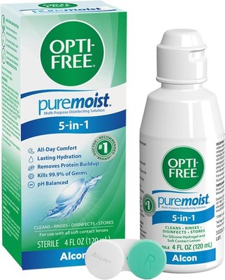 Opti-Free Puremoist Multi-Purpose Contact Lens Solution 4 Fl Oz Travel Size