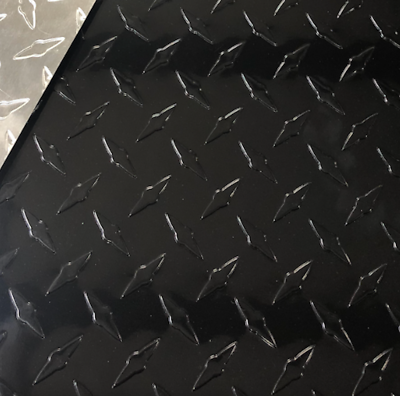 #ad #ad 12quot; x 24quot; BLACK Aluminum Diamond Plate Sheet .025quot; 1 40quot; Trailer RV Garage $21.60