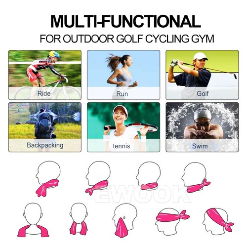 Instant Cooling Towel ICE Cold Cycling Jogging Gym Sports Outdoor Chilly Cool - Picture 11 of 22