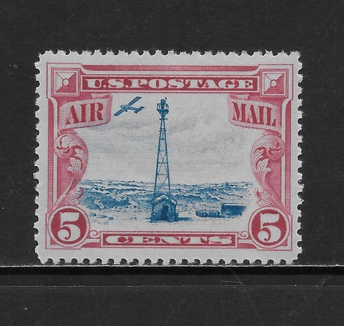 U.S. SCOTT C11 MNH FINE - 1928 5c CAR & BLUE AIRMAIL ISSUE - ROCKIES BEACON (B)