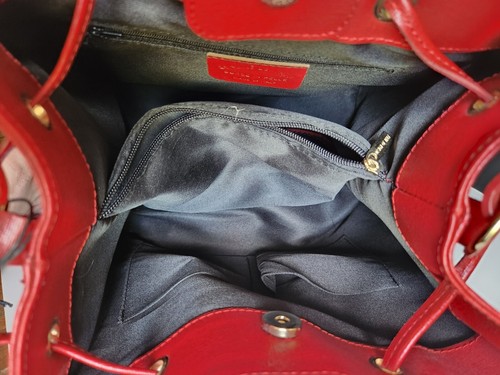 Borse in Pelle Italian Red Leather Purse - Picture 5 of 14