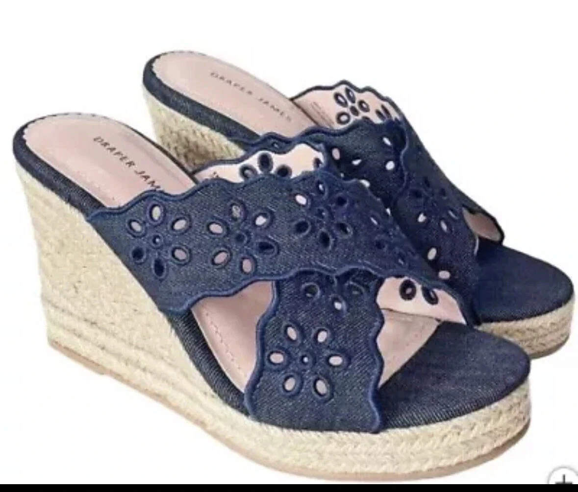 New With Box! Draper James EMILY Ladies' Platform Wedge Sandal, Size-US6/7/8
