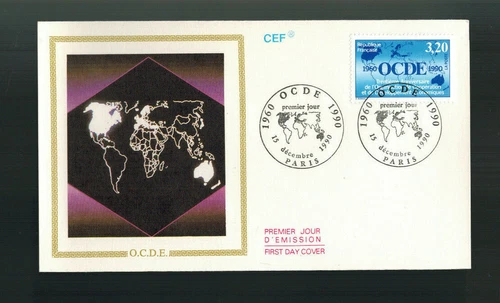 FDC-1171**FRANCE 1990 *OCDE FDC w CEF CACHET
