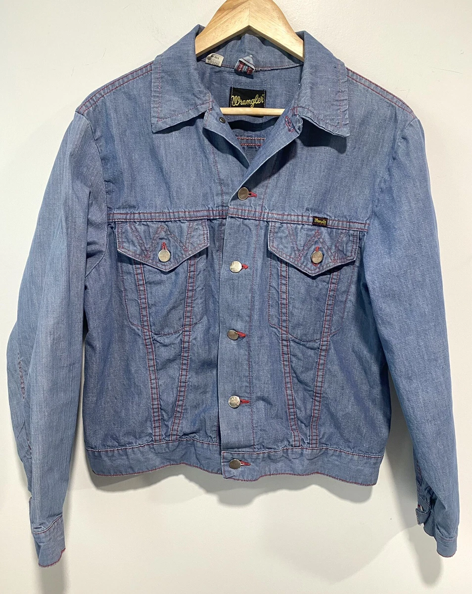 Vintage Denim Wrangler Jacket 40” Bust Womens Rodeo Cowgirl Cowboy Western Wear