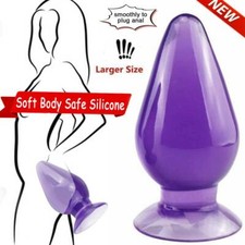 Big Extra Large Huge Jelly Anal Butt Plug Dildo Handsfree Suction Cup Sex Toy US