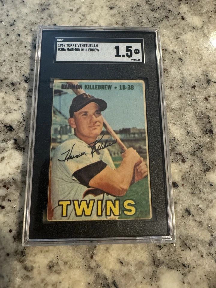 SGC 1.5 1967 TOPPS VENEZUELA HARMON KILLEBREW #206 VENEZUELAN - Image 2 of 3