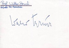 Walter Bruch PAL COLOR TELEVISION autograph, signed card