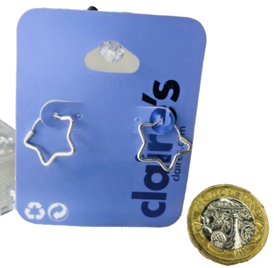 Ohrringe Silber Stern Metall Claires Claires Neu Schmuck ra