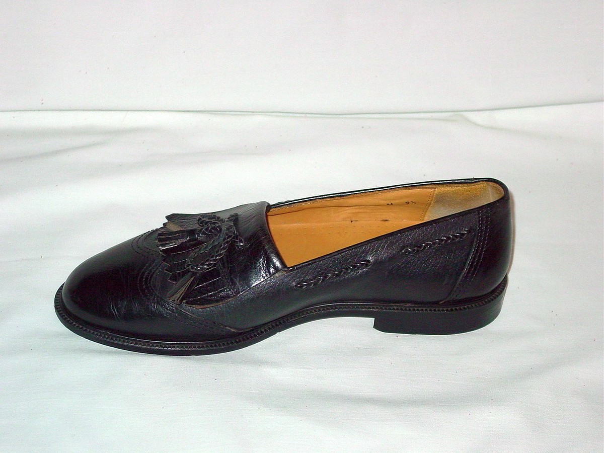 Adolfo Vintage Black Leather Kiltie Loafers Made in Italy Men\'s Size 11 adolfo shoes products for sale | eBay main image 4