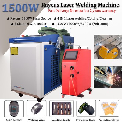 Raycus 1500W Fiber Laser Welding/Cleaning/Cutting Machine Double Wire Feeder US