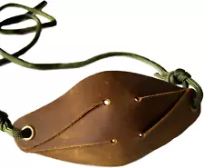 Leather Shepherd Sling Handmade Paracord Shepherds Sling Rock Thrower Old-Fas...