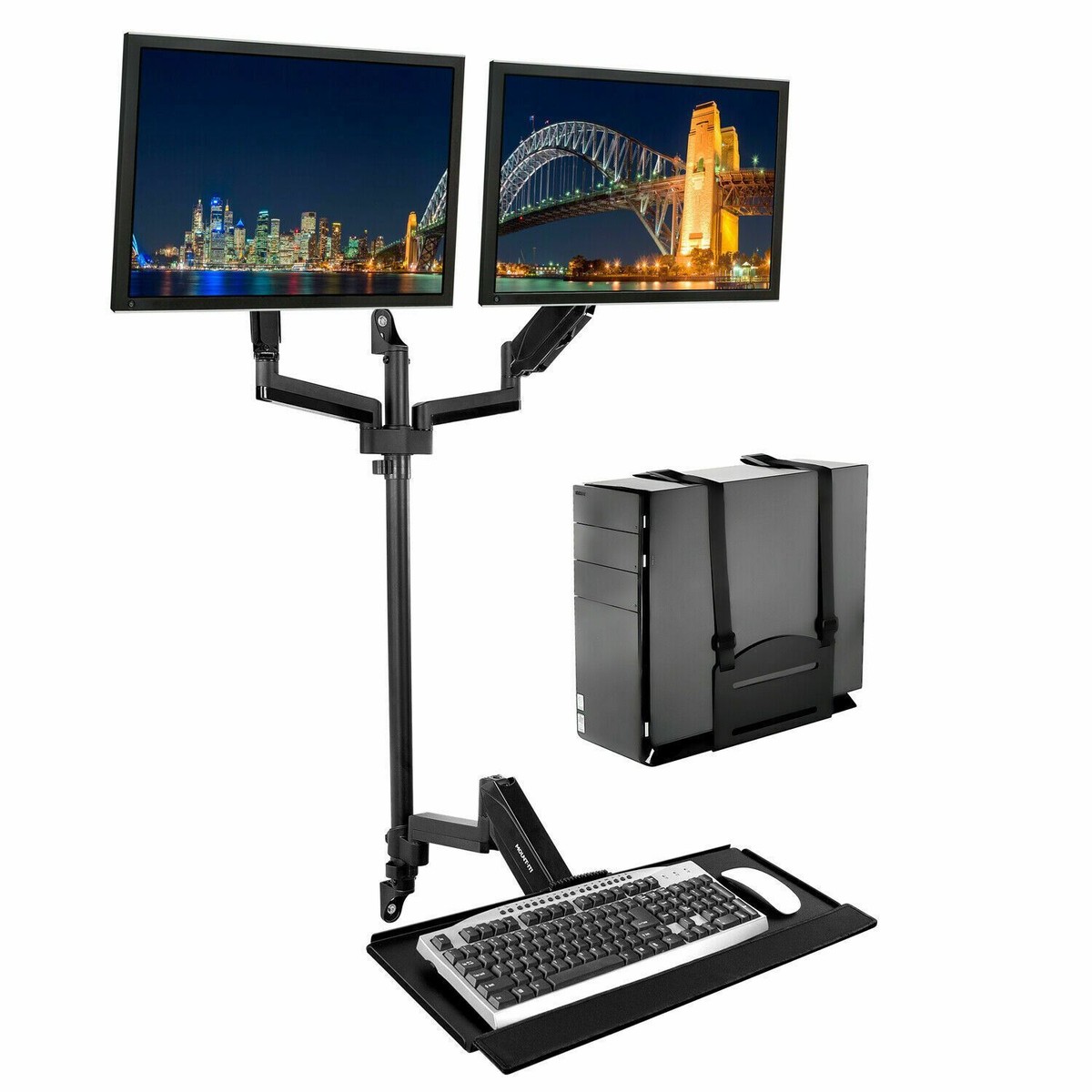 Wall Mount Computer Keyboard Ergomounts Monitor, Keyboard And Mouse
