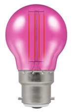 Crompton bayonet light bulb PINK light 4.5w Golf Ball BC-B22 240V lamp