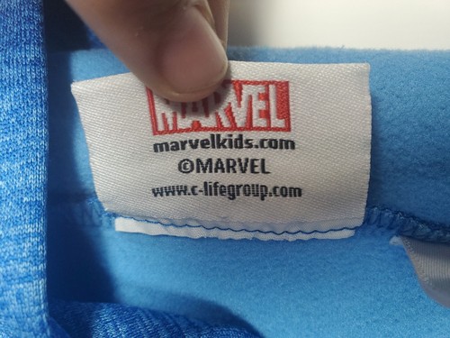 Marvel Sweatshirts & Hoodie Youth Boy Captain America Super Soldier Blue Sz L - Picture 9 of 12