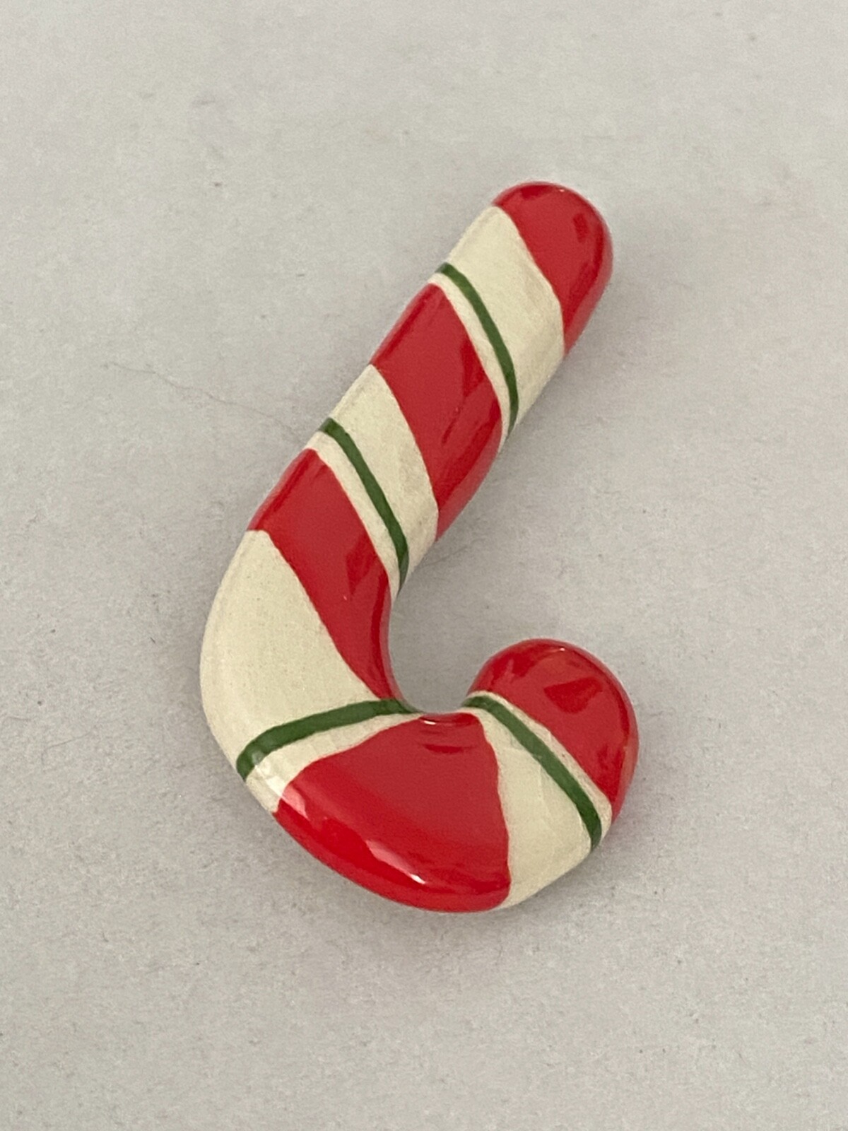 RUBY Z Ceramic CANDY CANE Brooch Pin CHRISTMAS - image 3