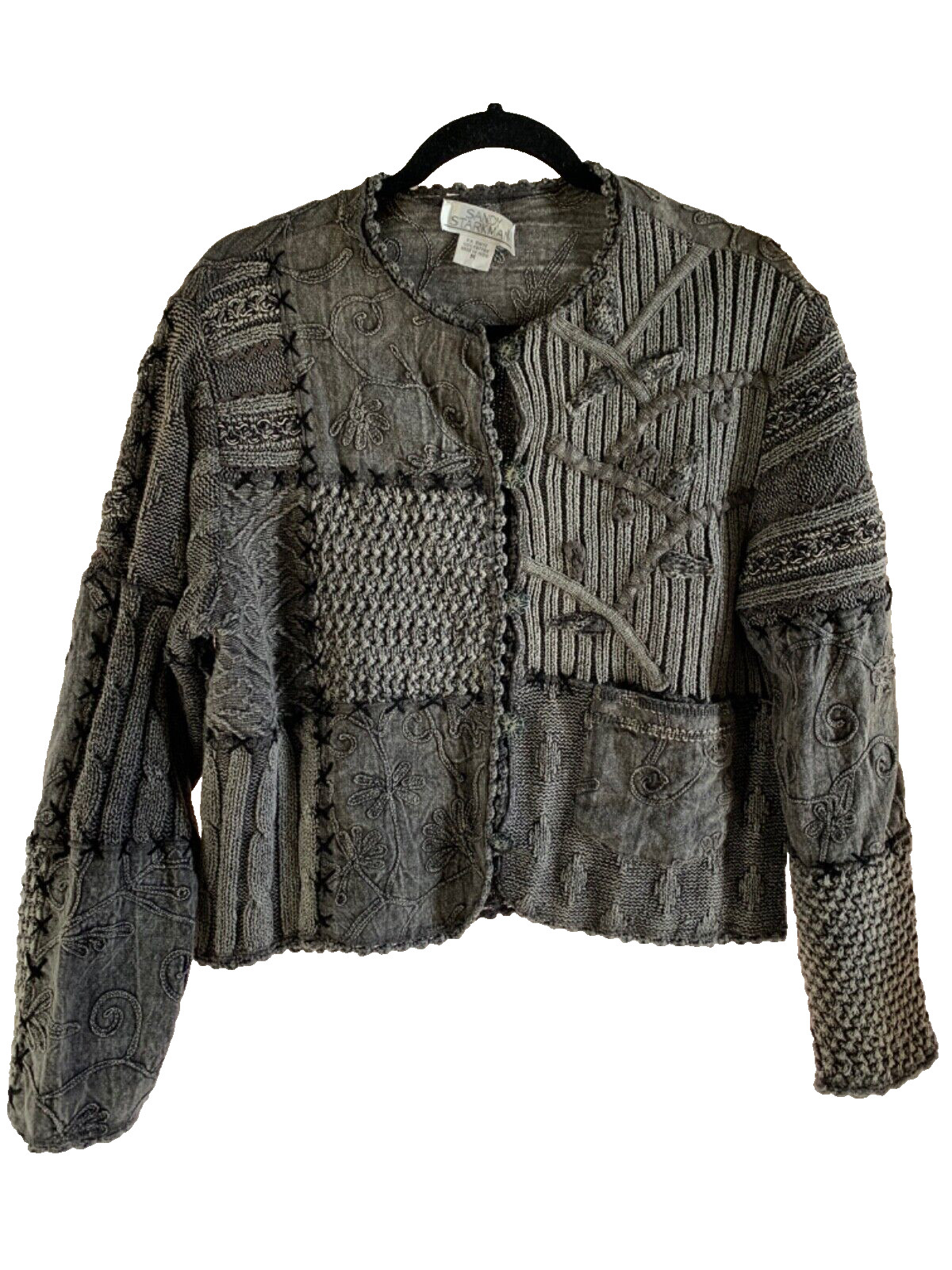 Sandy Starkman knit jacket gray large - image 1