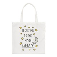 I Love You To The Moon Und RüCken Regular Tragetasche Freundin Valentinstag