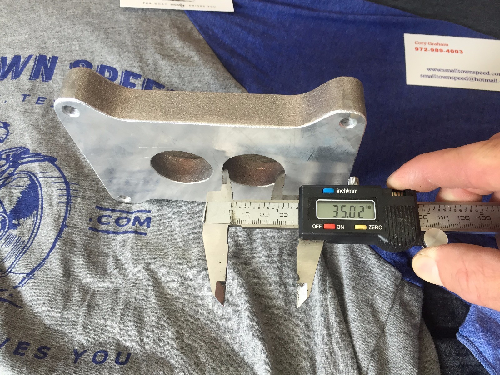 Aussie Speed 20mm Holley 350/500 2bbl Carb spacer. 2 barrel carburetor