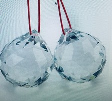 25 St&uuml;ck Kristalkugeln bastel selbst Kugel mit Loch   Feng Shui Artikel Anh&auml;nger