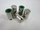 5 Bullet Tire Valve Stem Caps 45 ACP Shells Nickel Case - Car Truck Motorcycle