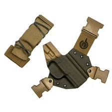 GunfightersINC Chest Holster Fits FN/FNX 45 Tactical Right Hand Kydex Nylon Gray