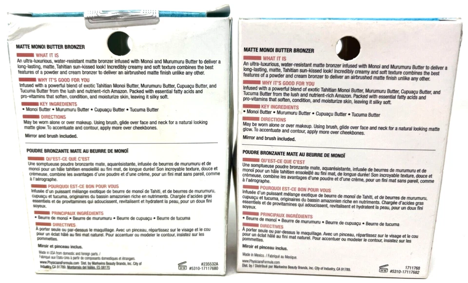 (2) Physicians Formula Matte Monoi Butter Bronzer NIP 1711768 - Matte Sunkissed - Image 3 of 3