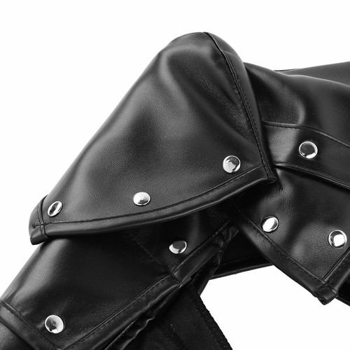 1 Stck. Gothic Steampunk PU verstellbare Metallnieten Schulterrüstungen Pad + Armriemen - Bild 11 von 59