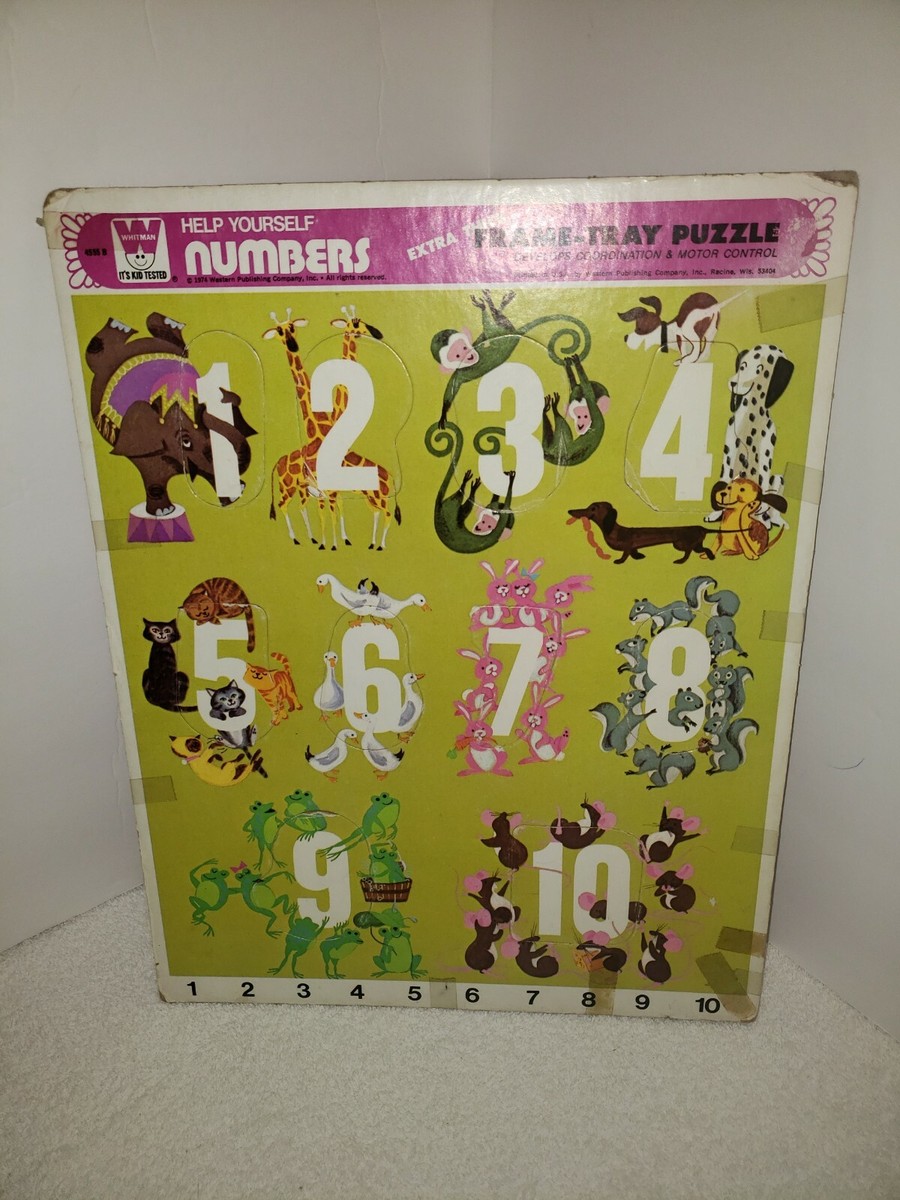 【応相談】アメリカ 1973-1976年 アンティーク WHITMAN Vintage Help Yourself Numbers Frame Tray Puzzle Whitman 1974 | eBay