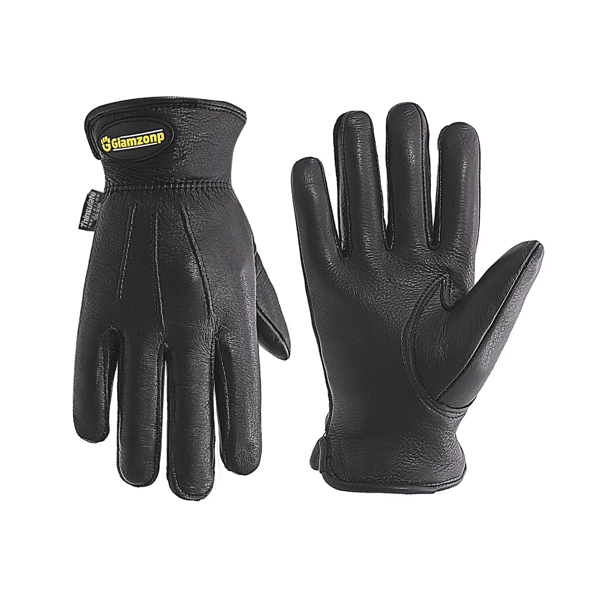 Black leather hotsell work gloves