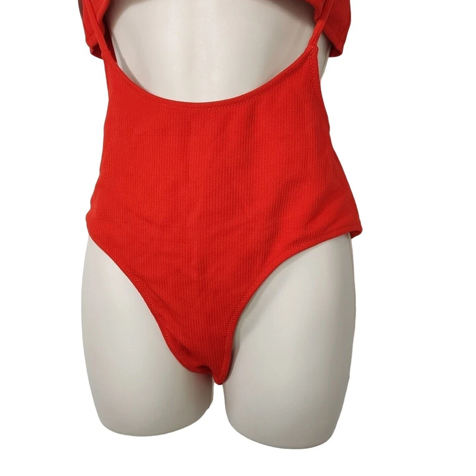 Traje de baño bikini bandeau de 2 piezas Zaful para mujer talla 10 rojo DEFECTUOSO  Foto 3 de 4