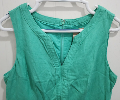 Banana Republic Sleeveless Sheath Dress Linen Blend Turquoise Mint Green  Size 10 | eBay