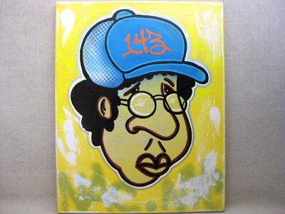 Graffiti Style Male Portrait Street Art Original Fine Art Kevin Santos NAC-143