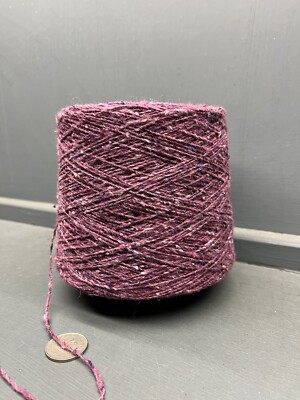 FIL MÉLANGÉ 500G 2NM 70% MOHAIR 25% LAINE 5% NYLON Couleur Bleu Violet RAF EUR 28,00 - FR