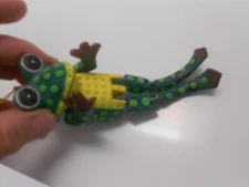 erik & mike/bali indonesia wood shelf sitting frog jointed 5 1/2" lenght tag on