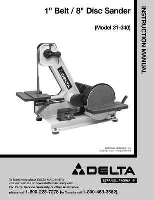 delta benchtop sander