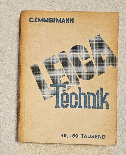 1944 Leica Technik Manual Curt Emmermann Leitz Wetzlar Germany WWII Photo Book