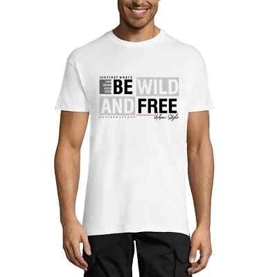 ULTRABASIC Herren T-Shirt Sei frei und wild Be Wild And Free T-Shirt
