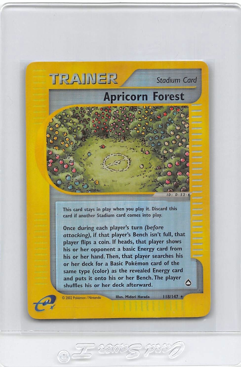 APRICORN FOREST 118/147 - REVERSE HOLO - Aquapolis - eREADER Pokemon Card - NM