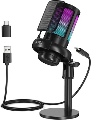 Microfono USB Condensador Para PC Estudio De Grabacion Profesional YouTube Gamer