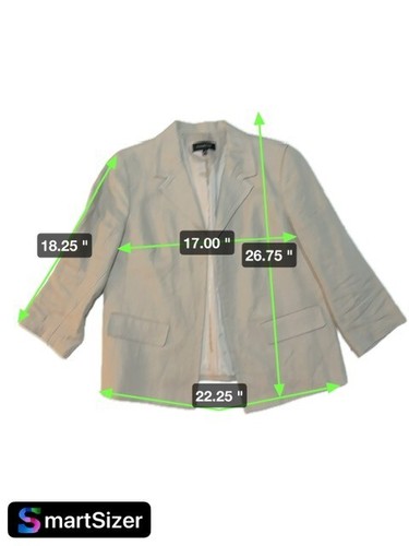Talbots Size 10 Tan Jacket Irish Linen Open Blazer Lined 3/4 Sleeve Womens lined - Picture 2 of 7