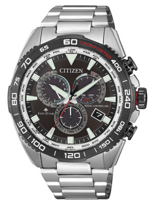 NEW CITIZEN ECO DRIVE MEN'S RADIO CONTROLLED CHRONOGRAPH WORLD WATCH CB5036-87X