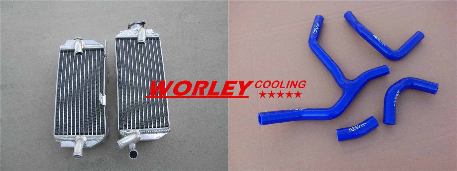 NJ-FOR Honda CRF450R CRF450 2013 13 2014 14 aluminum radiator and HOSE BLUE new