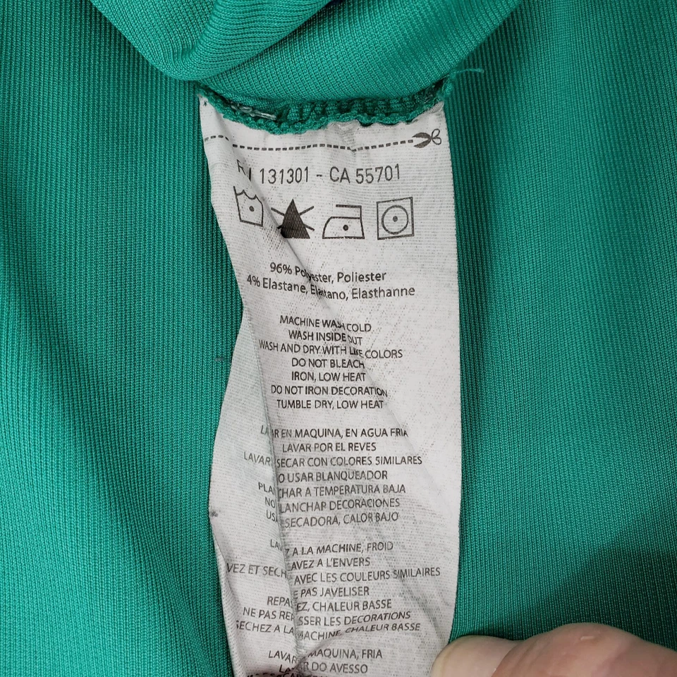 Zumba T 恤男式 M 中号绿色员工长袖套衫锻炼运动服 — 第 4/4 张图片