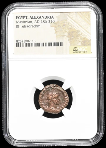 EGYPT, Alexandria. Maximian. AD 284-310. Potin Tetradrachm, NGC Certified